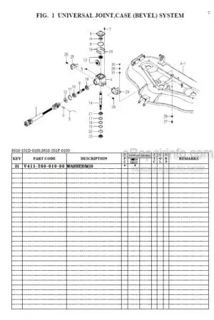 Photo 5 - Iseki SMM54 Parts Catalog Mower Deck
