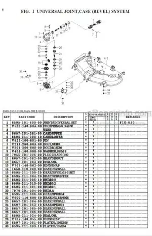 Photo 5 - Iseki SSM48 SRM48 SBC350 Parts Catalog Mower Deck 8595-098-100-10