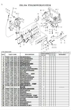 Photo 2 - Iseki SXG15H Parts Catalog Lawn And Garden Tractor 1782-095-200-00
