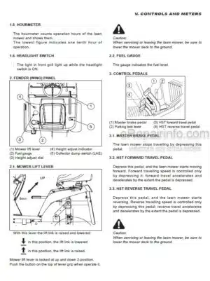 Photo 5 - Iseki SXG216 SCMA40 SBC402X Operators Manual Riding Mower 1782-912-102-00