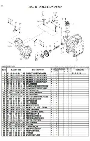 Photo 12 - Iseki SXG216H5 Parts Catalog Garden Tractor 1782-097-320-00