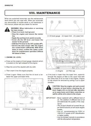 Photo 1 - Iseki SXG216 SCMA40 SBC402X Operators Manual Riding Mower 1782-912-102-00