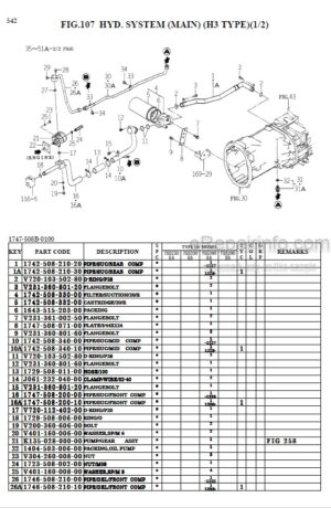 Photo 7 - Iseki TG5330 TG5390 Parts Catalog Tractor 1746-097-100-30