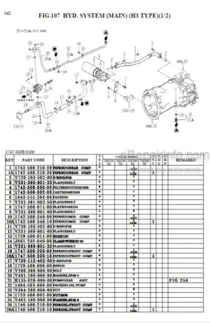 Photo 1 - Iseki TG5330 TG5390 Parts Catalog Tractor 1746-097-100-30