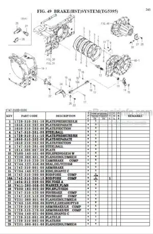 Photo 9 - Iseki TG5395 TG5475 Parts Catalog Tractor