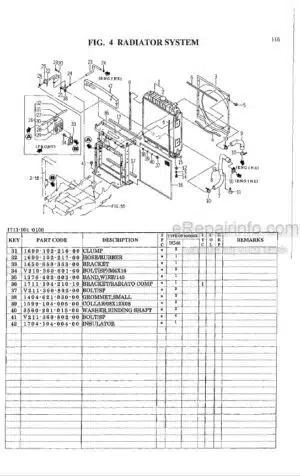 Photo 5 - Iseki TLE3400-H3 Parts Catalog Tractor 1834-097-110-0A