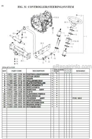 Photo 12 - Iseki TLE3400-H3 Parts Catalog Tractor 1834-097-110-0A