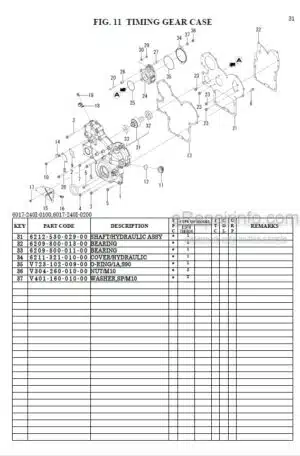 Photo 6 - Iseki TLE3400-H3 Parts Catalog Tractor 1834-097-110-0A