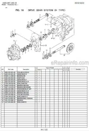 Photo 8 - Iseki TM223 Parts Catalog Tractor Chassis 1685-097-100-10