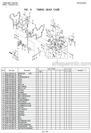 Photo 4 - Iseki TM223 Parts Catalog Tractor Engine 6004-097-240-0A