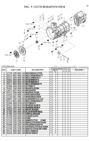 Photo 1 - Iseki TM3185F3 Parts Catalog Tractor 1776-097-120-00