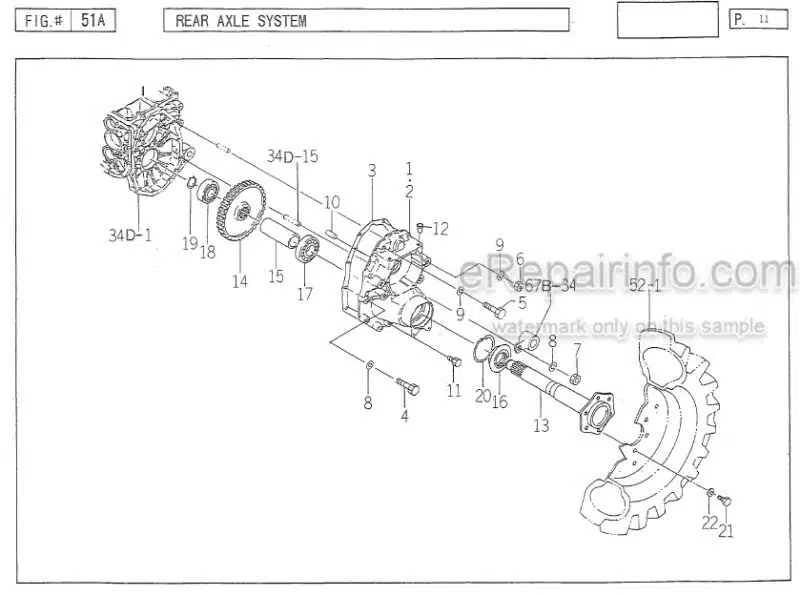 Photo 1 - Iseki TX2160F-E41P Parts Catalog Tractor 1435-098-100-00