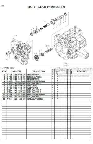 Photo 1 - Iseki TXG237F3 Parts Catalog Tractor