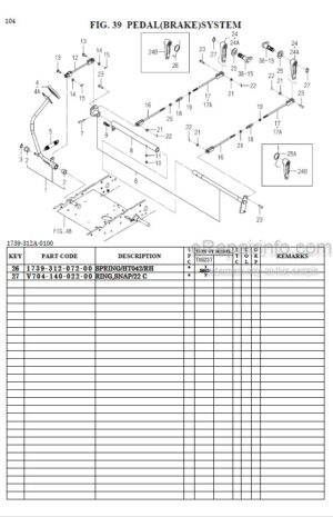 Photo 6 - Iseki TXG23 Parts Catalog Tractor 1739-097-100-20
