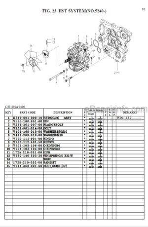 Photo 6 - Iseki TXG23 Parts Catalog Tractor 1739-097-100-20