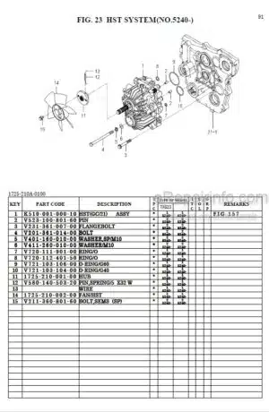 Photo 1 - Iseki TXG23 Parts Catalog Tractor 1739-097-100-20