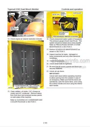 Photo 2 - Tigercat 610E Operators Manual Dual Winch Skidder 44471AENG