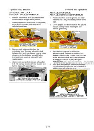 Photo 6 - Tigercat 610E 615E Operators Manual Skidder 44476AENG