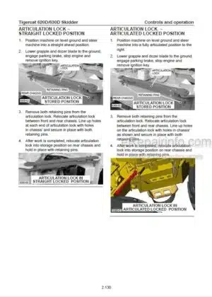 Photo 2 - Tigercat 620D 630D Operators Manual Skidder 35005A