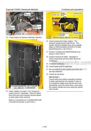 Photo 5 - Tigercat 602 Operators Manual Skidder 53031AENG