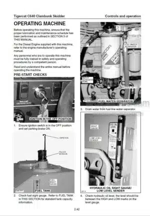 Photo 1 - Tigercat C640 Operators Manual Clambunk Skidder 11333A