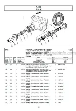 Photo 6 - Zetor 3320 To 7340 Turbo Horal Spare Parts Catalog Tractor 22.22.12.376