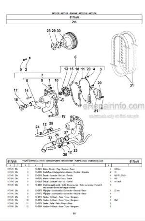 Photo 3 - Zetor 8641 9641 10641 11441 11741 Forterra Turbo Spare Parts Catalog Tractor 22.22.12.381
