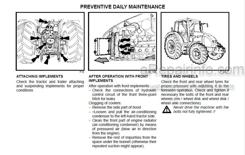 Photo 1 - Zetor 8641 9641 10641 11441 11741 Forterra Turbo Operators Manual Tractor