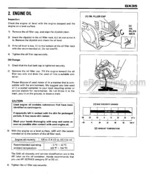 Photo 13 - Honda GX35 Owners Manual Engine ENG FRA GER ITA