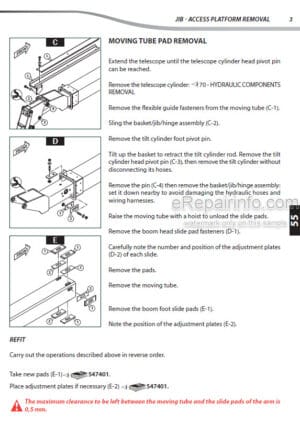 Photo 9 - Manitou 120AETJL 150AETJC 150AETJL 170AETJL AETJ49 Repair Manual Work Platform 547379EN