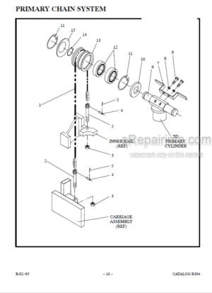 Photo 6 - Manitou 7900 7900A Series Parts Manual 3 Stage Mast R387