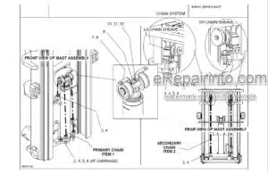 Photo 9 - Manitou 805441 Series Parts Manual 3 Stage Mast 809778