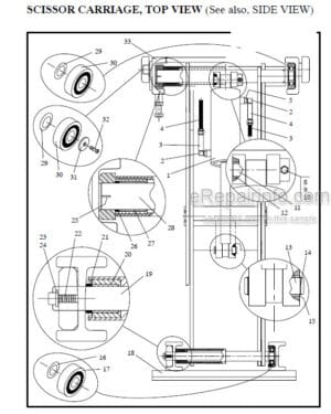 Photo 7 - Manitou 8500 Series Parts Manual Scissor Extension 2-Stage Mast R399