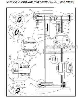 Photo 1 - Manitou 8500 Series Parts Manual Scissor Extension 2-Stage Mast R399