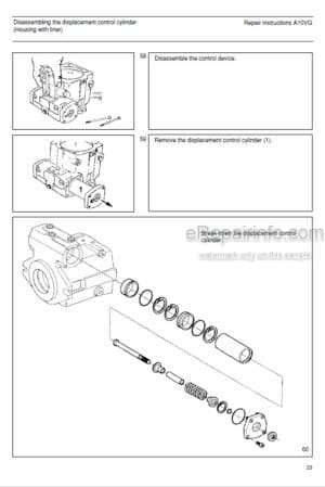 Photo 10 - Manitou A4VG-DA A6VM-DA A2FE Repair Manual Hydromatic Transmission Pump Motor 47981