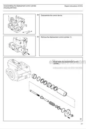 Photo 6 - Manitou A4VG-DA A6VM-DA A2FE Repair Manual Hydromatic Transmission Pump Motor 47981