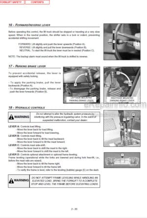 Photo 5 - Manitou M30-2 H L To M50-4 H L Operators Manual Forklift 802833