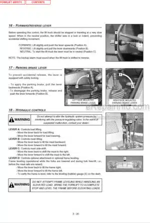 Photo 3 - Manitou M30-2 H L To M50-4 H L Operators Manual Forklift 802833