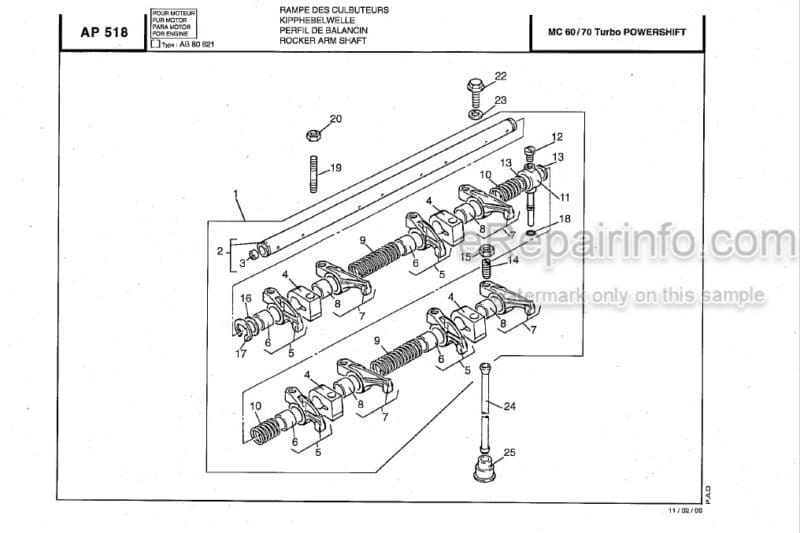 Photo 1 - Manitou MC40 To MC70 Turbo Powershift Parts Catalogue Forklift 547309C