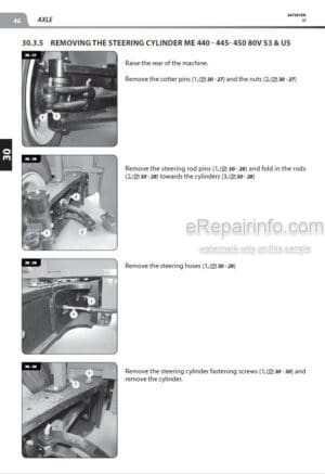 Photo 1 - Manitou ME418 48V S3 To ME450 80V S3 US Repair Manual Forklift 647561EN