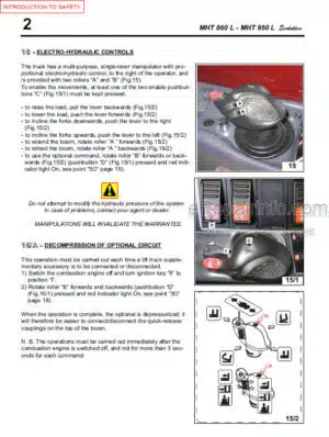Photo 5 - Manitou MHT860 Evolution E3 Operators Service Manual Telehandler 648434AS