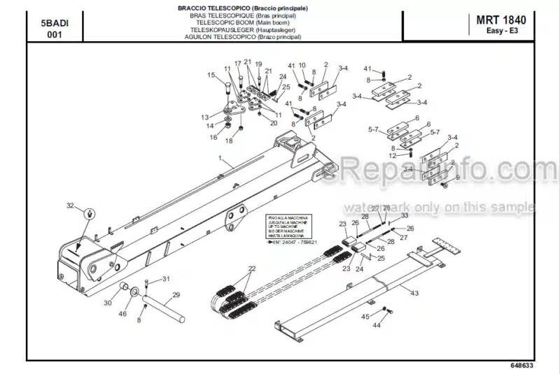 Photo 1 - Manitou MRT1840 360 E3 Easy Parts Catalogue Telehandler 648633