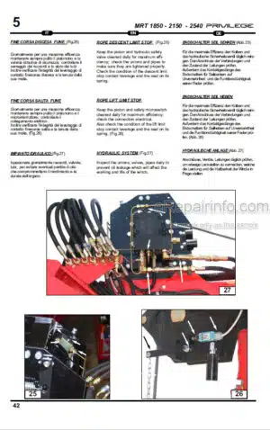 Photo 6 - Manitou MLT741-120LSU Powershift Service Manual Telehandler