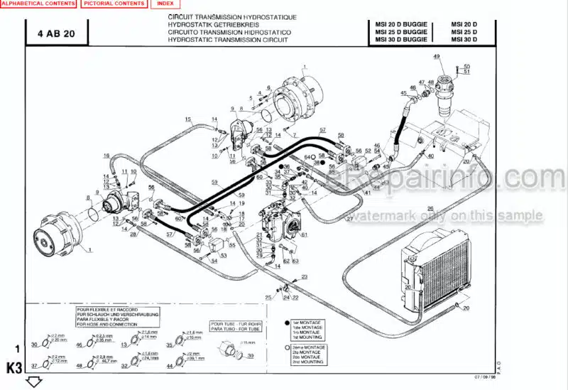 Photo 1 - Manitou MSI30D Parts Manual Forklift 547041P