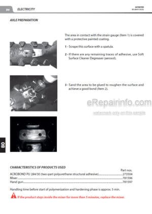 Photo 12 - Manitou MT-X733S1 Mining Repair Manual Addendum Telehandler 647897EN