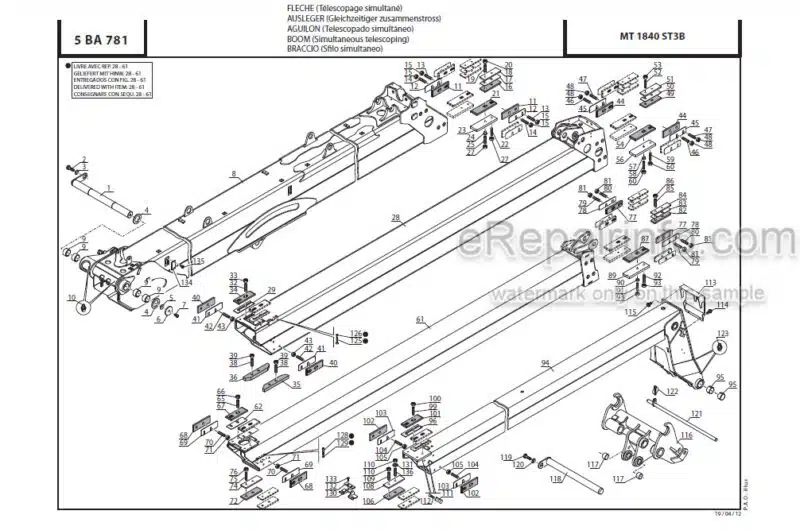 Photo 1 - Manitou MT1440 MT1840 ST3B Parts Catalogue Telehandler CD647100