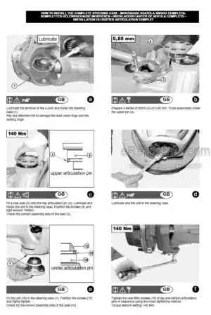 Photo 1 - Manitou MT1445HL Turbo USA Serie M E2 Repair Manual Telehandler
