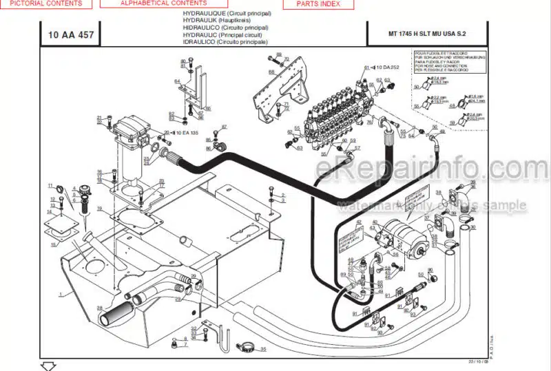 Photo 1 - Manitou MT1745HSL Turbo Mono Ultra Series 2 E2 Parts Manual Telehandler 547869