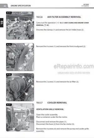 Photo 9 - Manitou MT420H 57K ST5 S1 To MT-X420H TSS 49K ST3A S2 Repair Manual Telehandler 647742EN