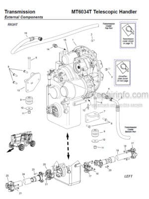 Photo 6 - Manitou MT6034T MT6034XT Parts Manual Telehandler 805929